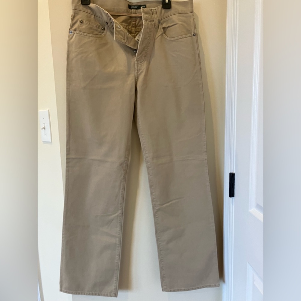 NWT- J.Crew Khaki Five-Pocket Pants. Size 31/32
